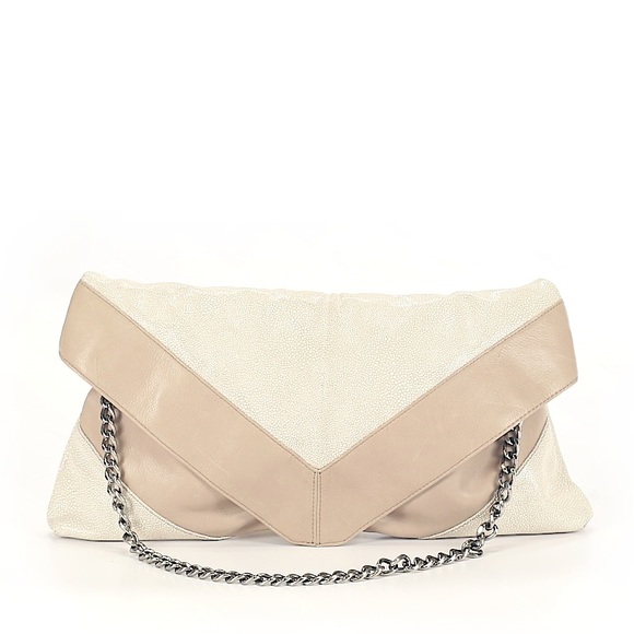 Foley + Corinna Handbags - Foley + Corinna Georgina Large Clutch Tan no chain